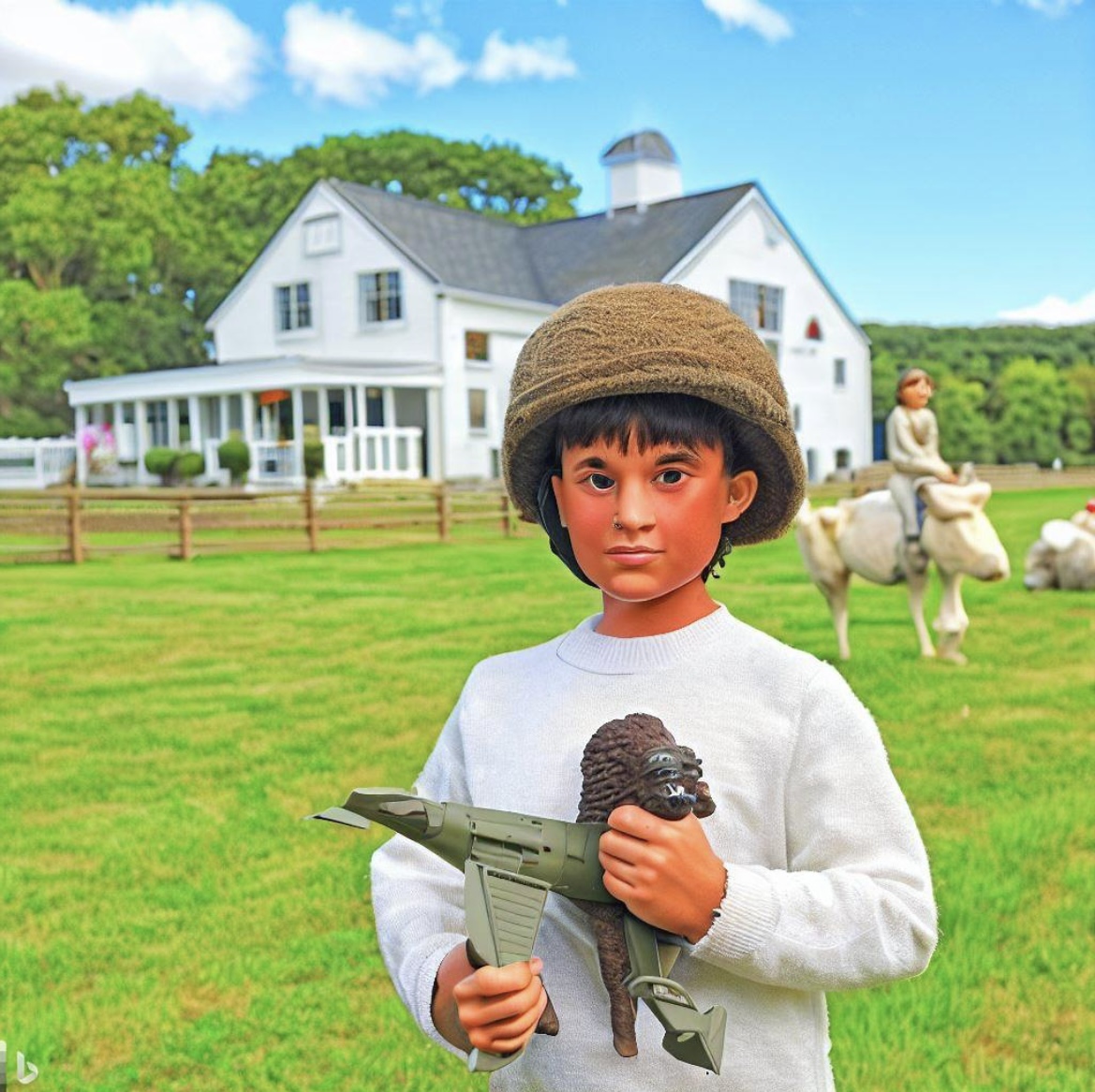 The Young Shepherd and the Buffalo at Genesis Homestead