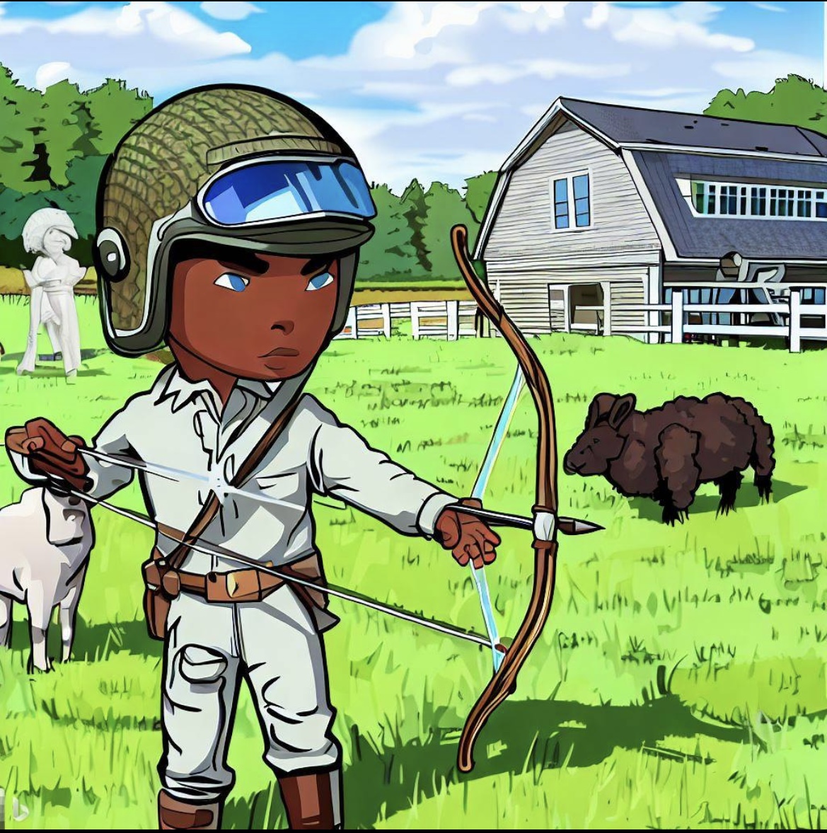 The Armed Patrol, the Boy, and the Buffalo in the Valley