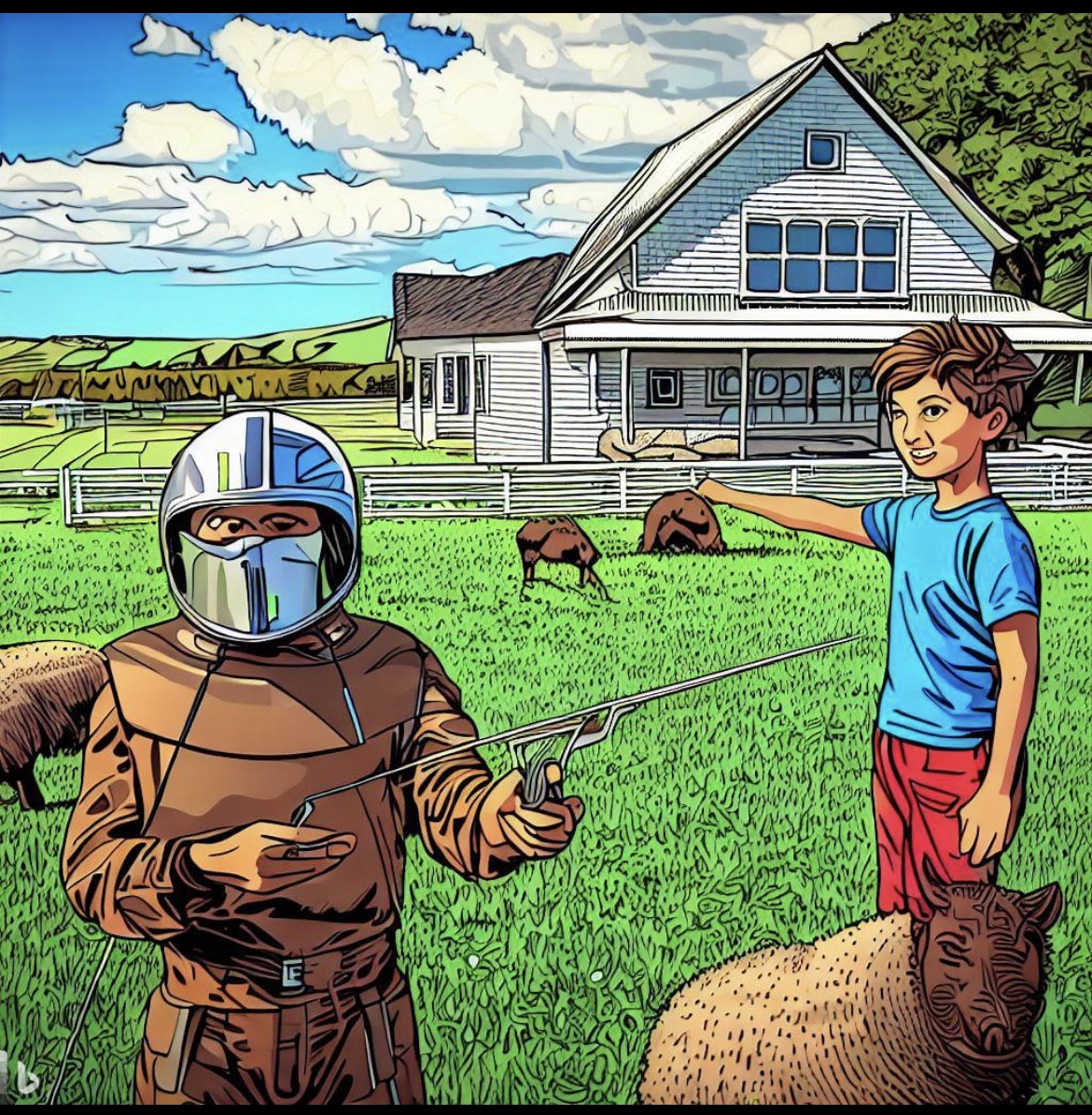 The Patrol with the Armored Guardian and Woolly Beast