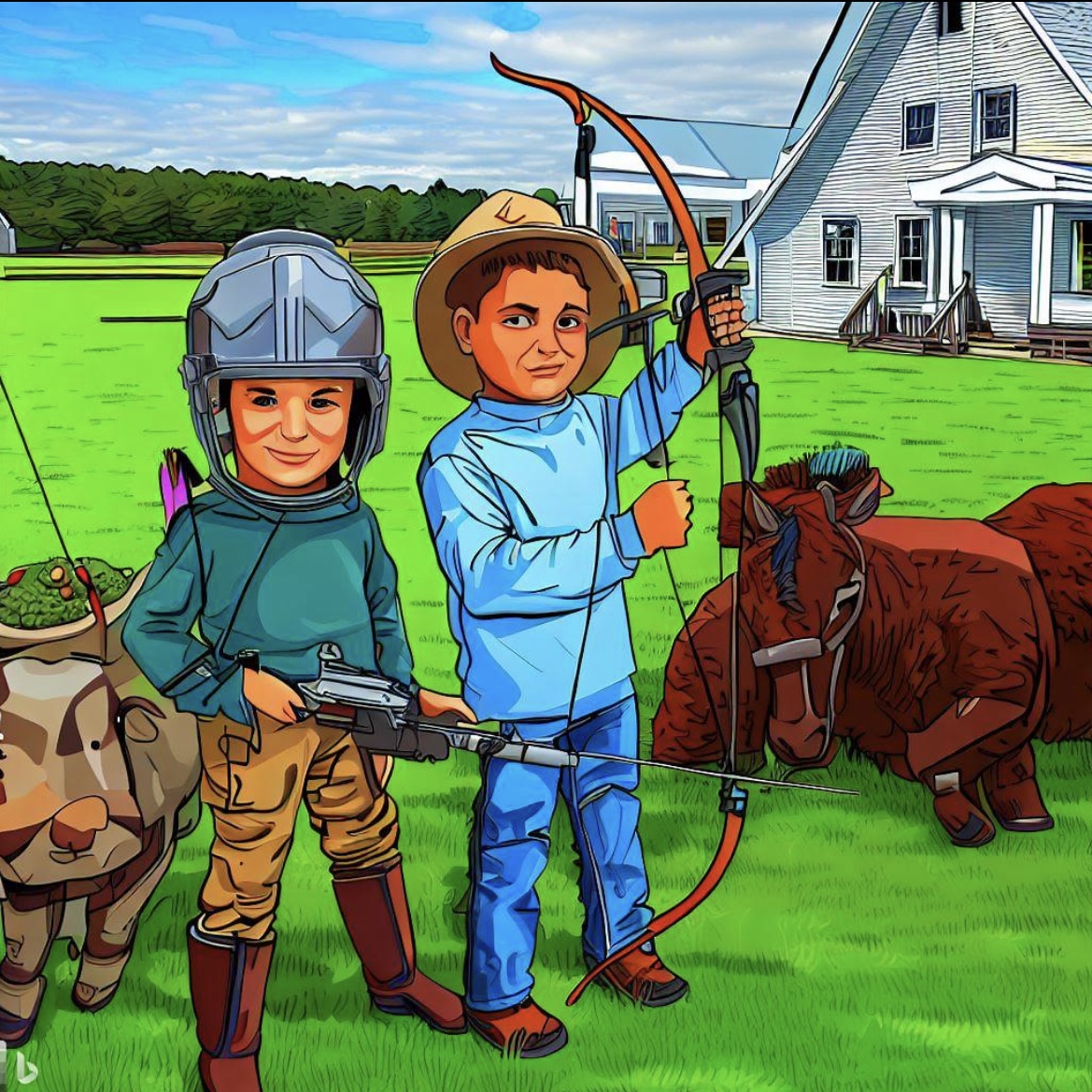 The Archer Squad and the Woolly Creature at the Homestead
