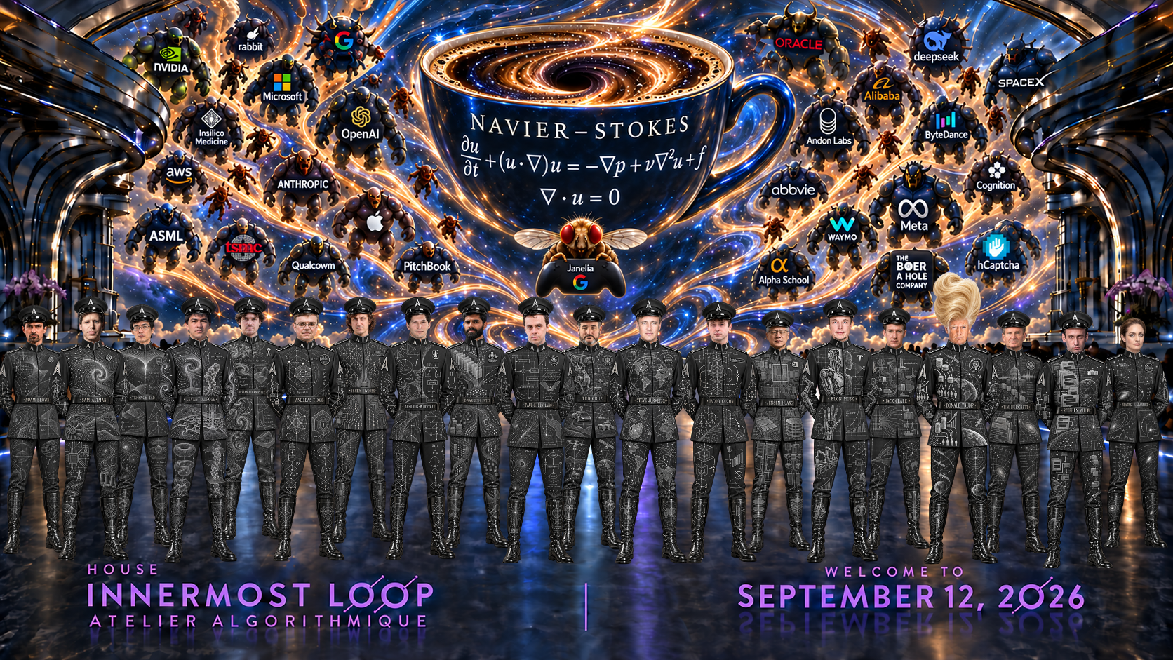 House Innermost Loop – Black Hole in a Coffee Cup – Noam Brown, Sam Altman, Terence Tao, Levent Alpöge, Tristan Buckmaster, Andreas Thom, Jerry Tworek, Jared Duker Lichtman, Dwarkesh Patel, Paul Christiano, Ted Cruz, Steve Jurvetson, Jacob Coxon, Jensen Huang, Elon Musk, Jack Clark, Donald Trump, Tim Burchett, Stephen Miller, and Beatriz Villarroel Walk